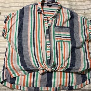Multi color button up shirt